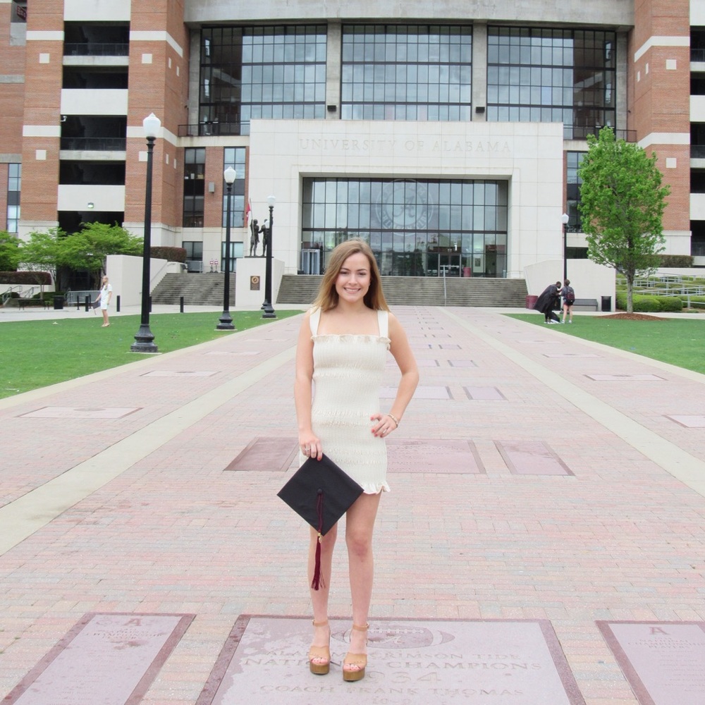 Cream Graduation Dress